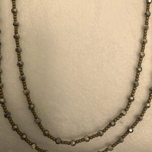 This necklace can be worn any length or wrapped around twice or three times.